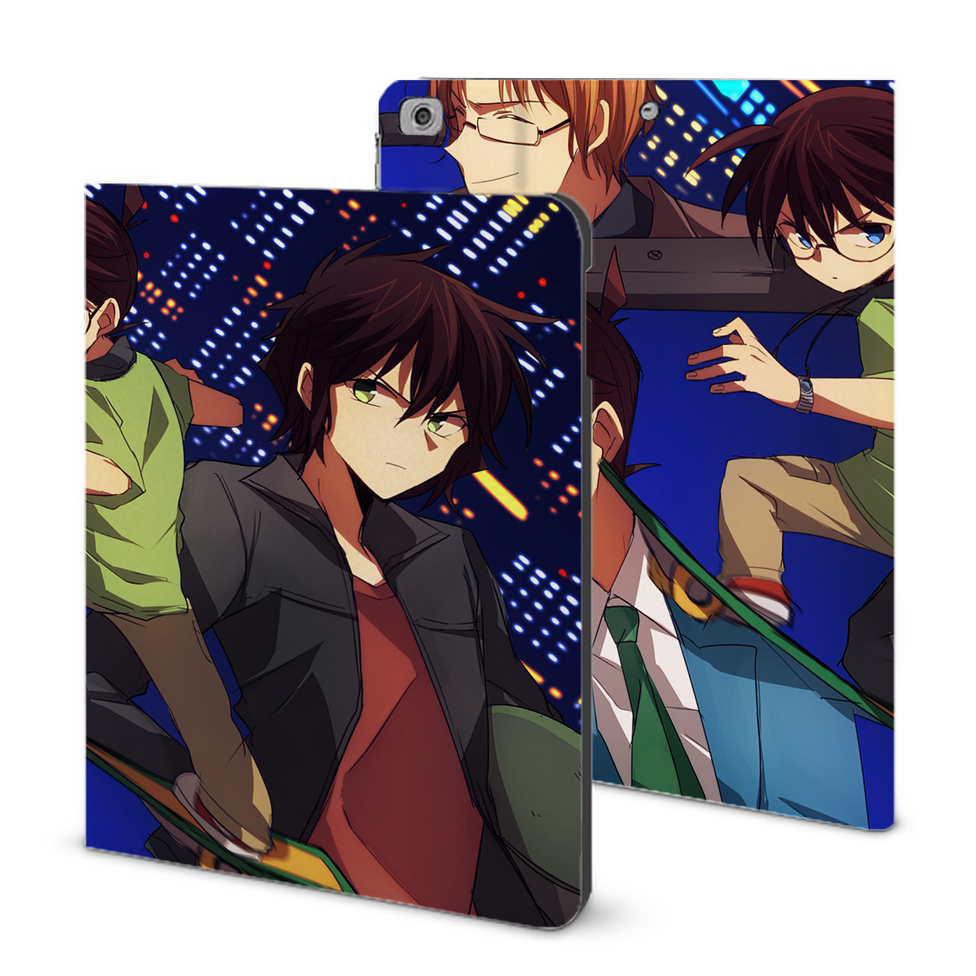 （画像用） 名探偵コナン Detective Conan IPad ケース ブック型 PUレザー TPU 耐衝撃 軽量 薄型 ペン収納なし 全面保護 IPad 各モデル対応